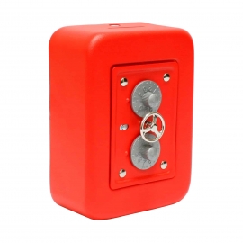 Skarbonka sejf z zamkiem szyfrowym srebrna VeroTech 2181000 RED