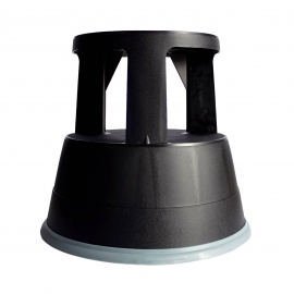 Taboret na kółkach Stopa słonia plastikowy czarny Verotech 80001