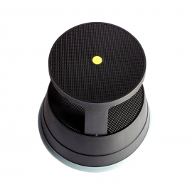 Taboret na kółkach Stopa słonia plastikowy czarny Verotech 80001